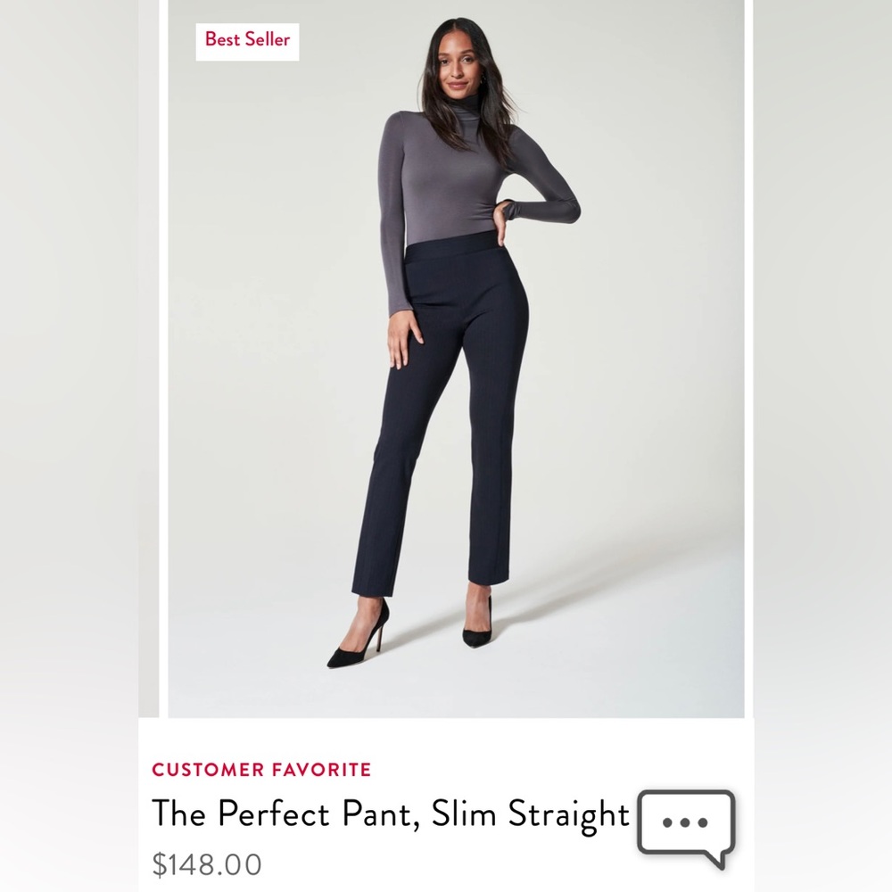 Spanx Perfect Slim Straight Navy Pants
